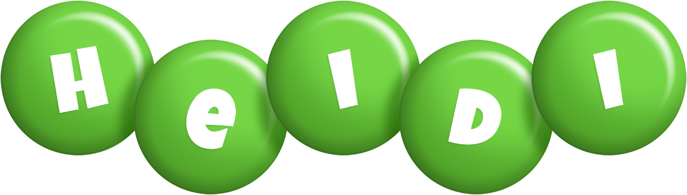 Heidi candy-green logo