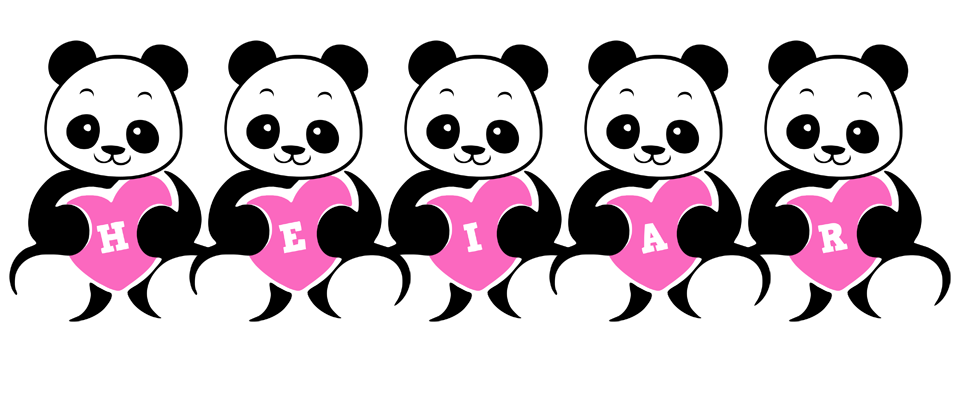 Heiðar love-panda logo