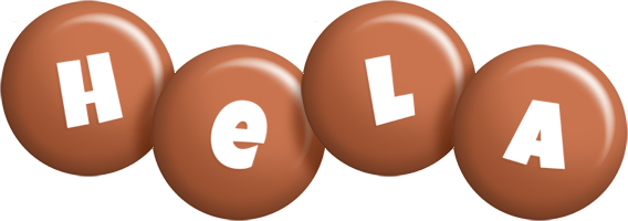 Hela candy-brown logo