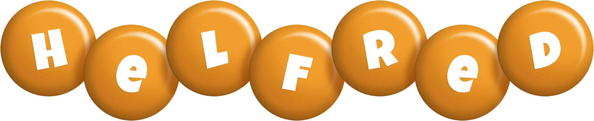 Helfred candy-orange logo