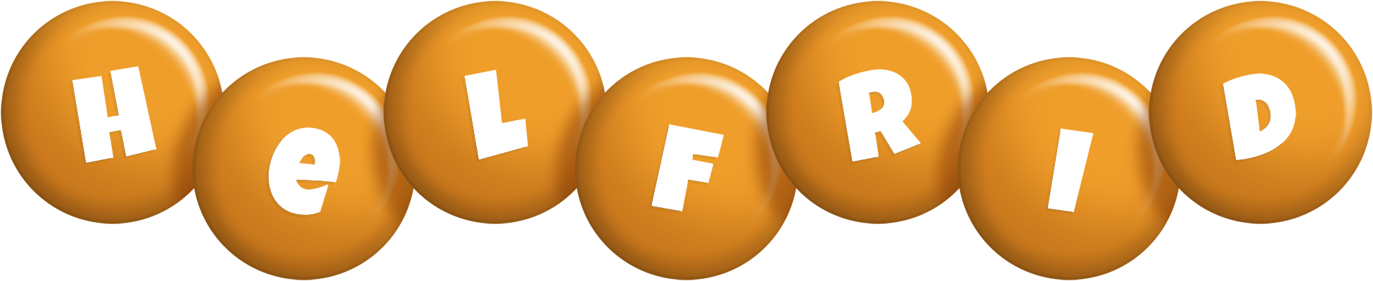 Helfrid candy-orange logo