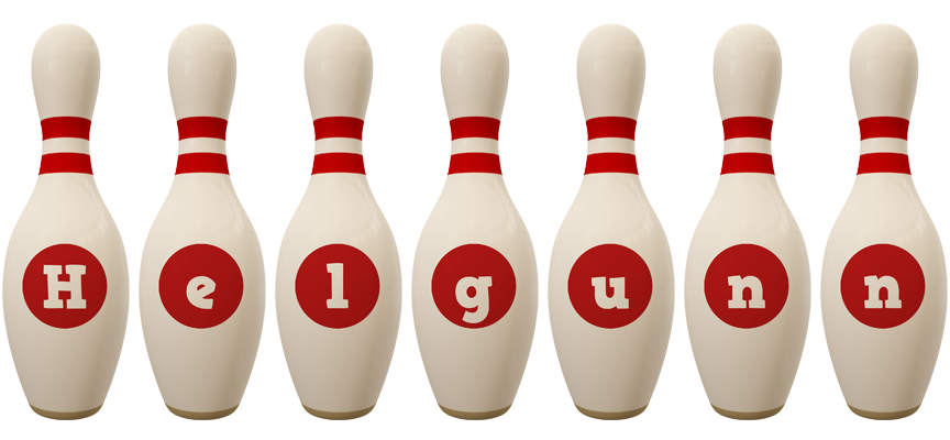 Helgunn bowling-pin logo