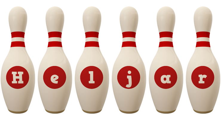 Heljar bowling-pin logo