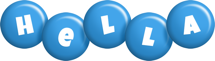 Hella candy-blue logo