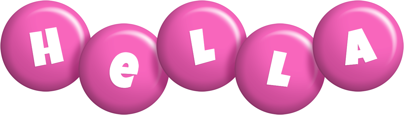 Hella candy-pink logo