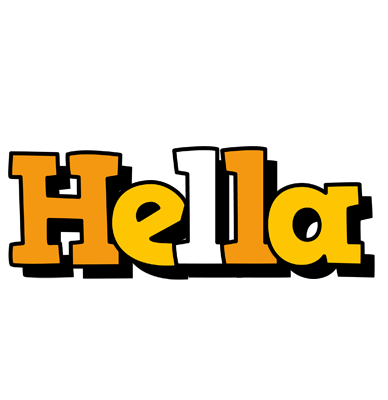 Hella cartoon logo