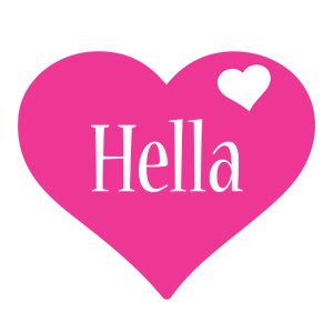 Hella love-heart logo