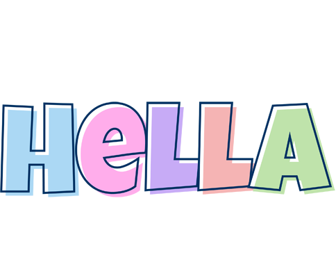 Hella pastel logo