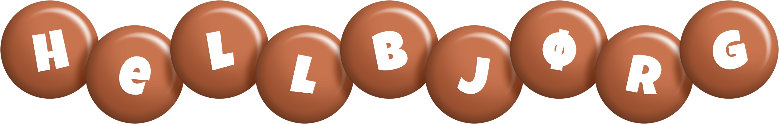 Hellbjørg candy-brown logo
