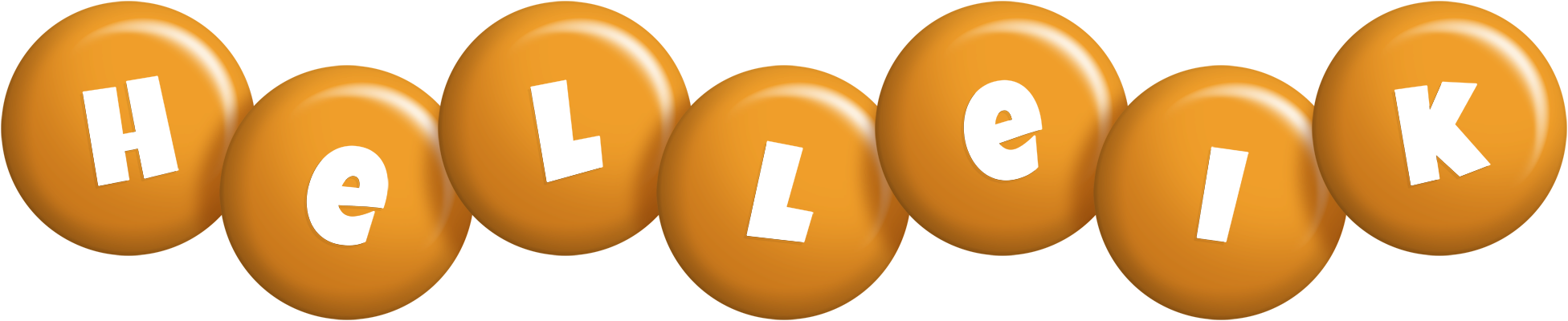 Helleik candy-orange logo