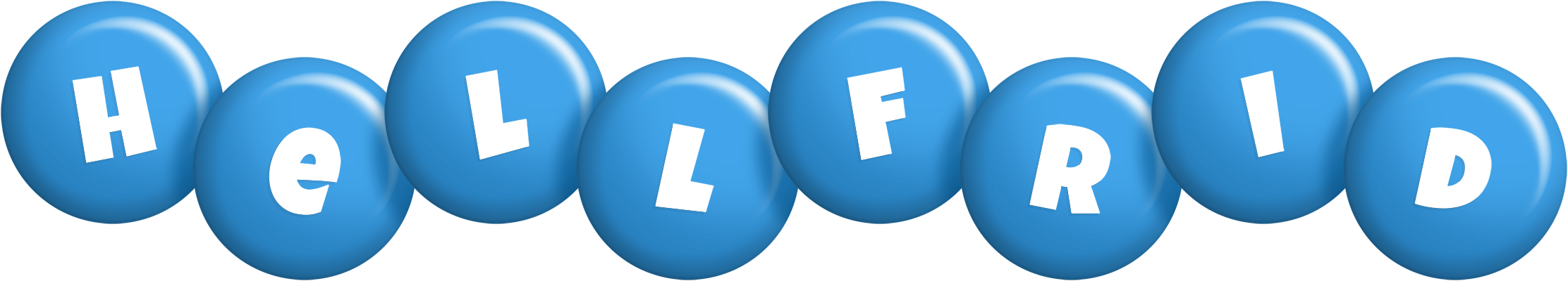 Hellfrid candy-blue logo
