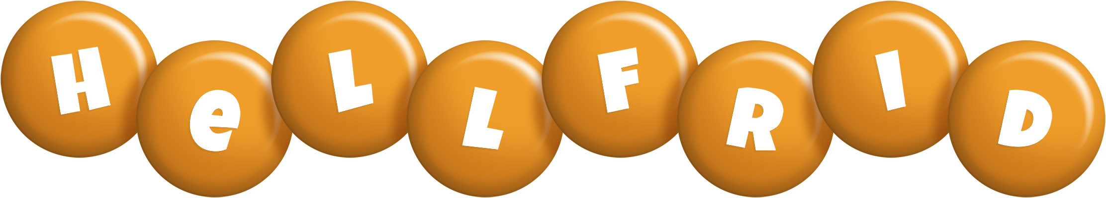Hellfrid candy-orange logo