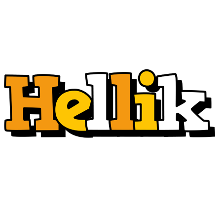 Hellik cartoon logo
