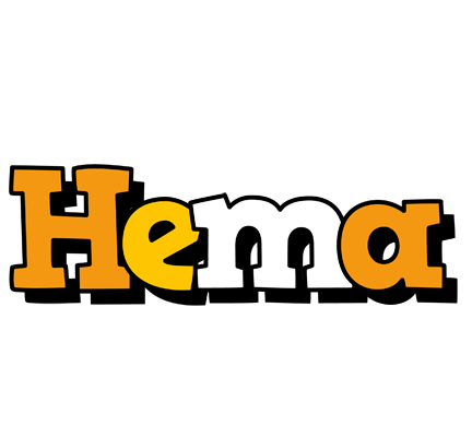 Hema cartoon logo