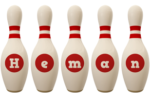Heman bowling-pin logo