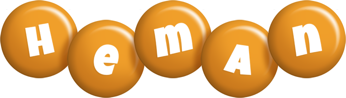 Heman candy-orange logo