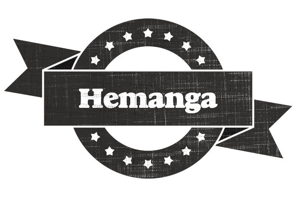 Hemanga grunge logo
