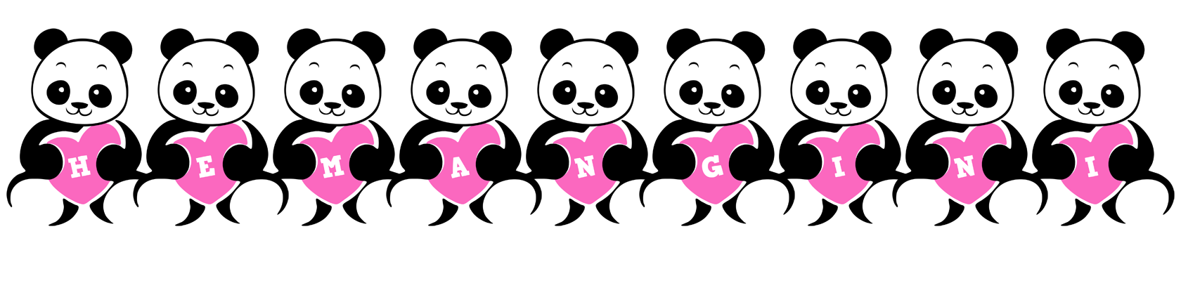 Hemangini love-panda logo