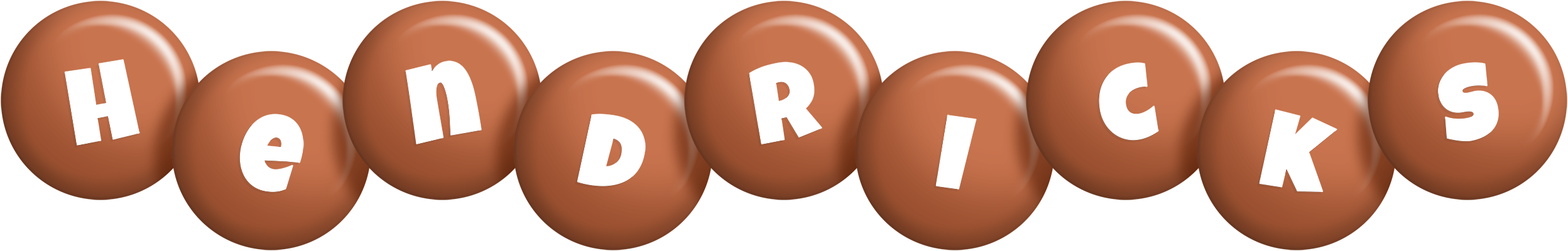 Hendricks candy-brown logo
