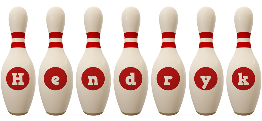 Hendryk bowling-pin logo