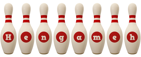 Hengameh bowling-pin logo