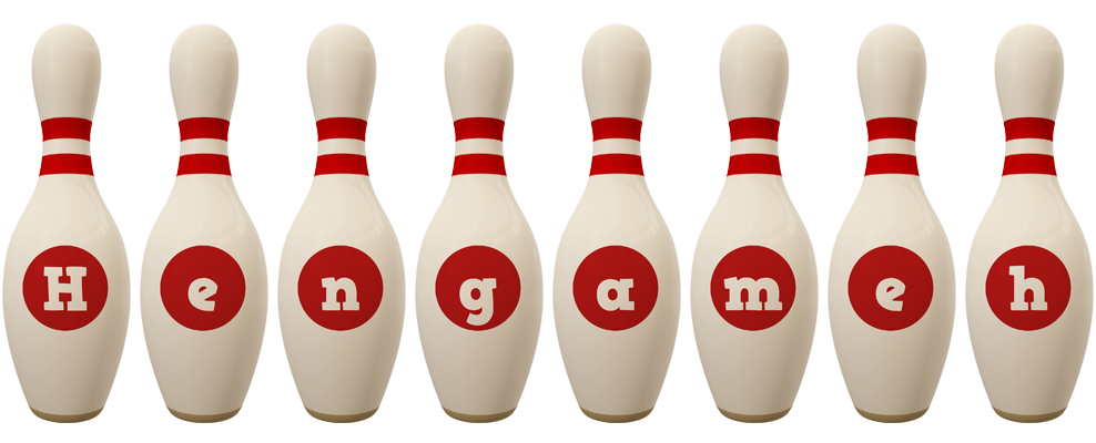 Hengameh bowling-pin logo