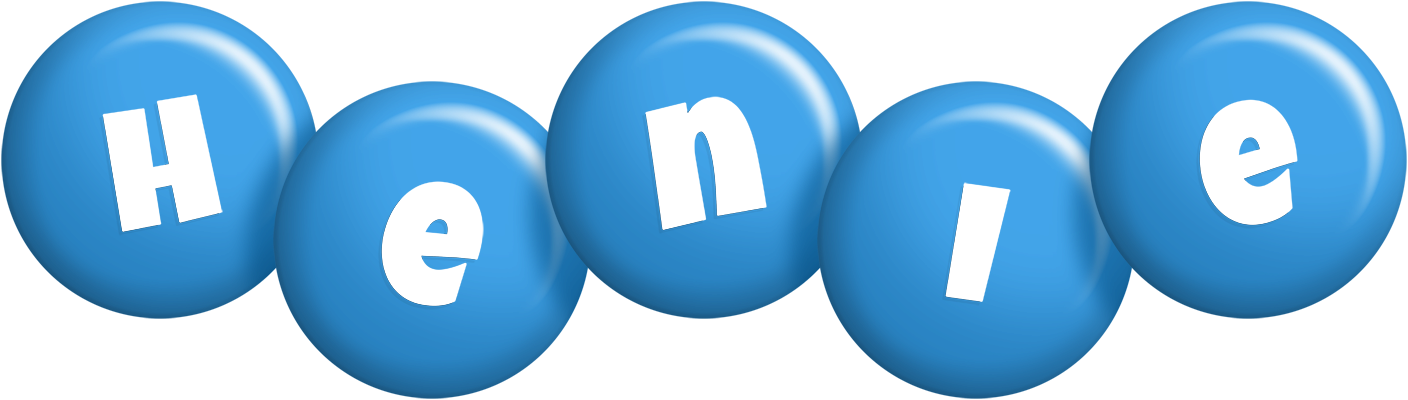 Henie candy-blue logo
