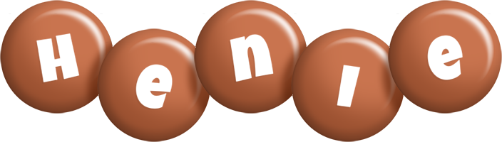 Henie candy-brown logo