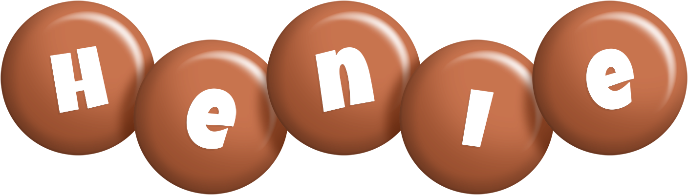 Henie candy-brown logo