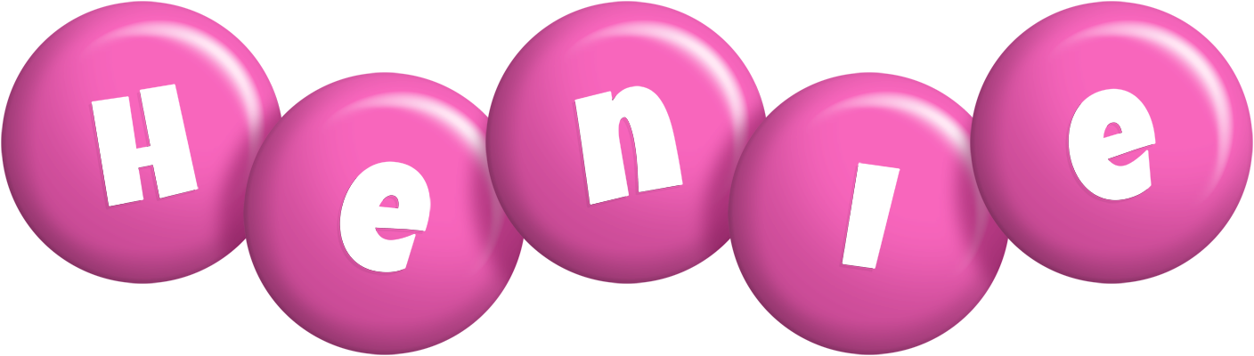 Henie candy-pink logo