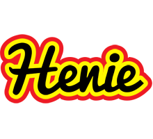 Henie flaming logo