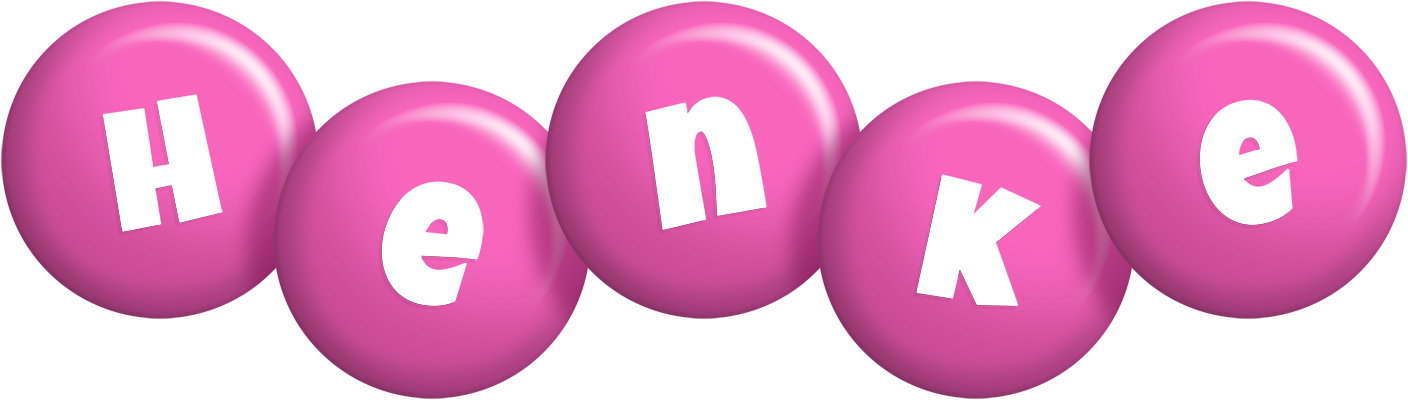 Henke candy-pink logo
