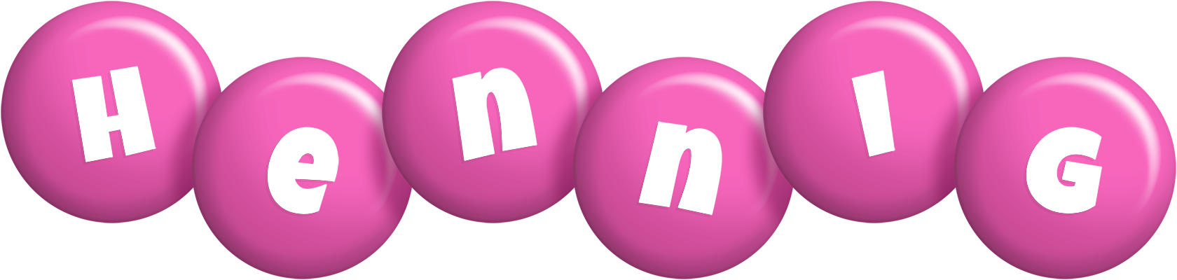 Hennig candy-pink logo