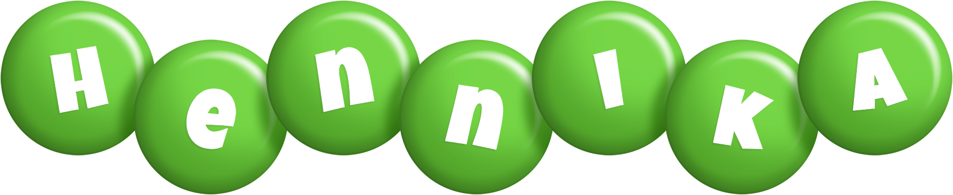 Hennika candy-green logo