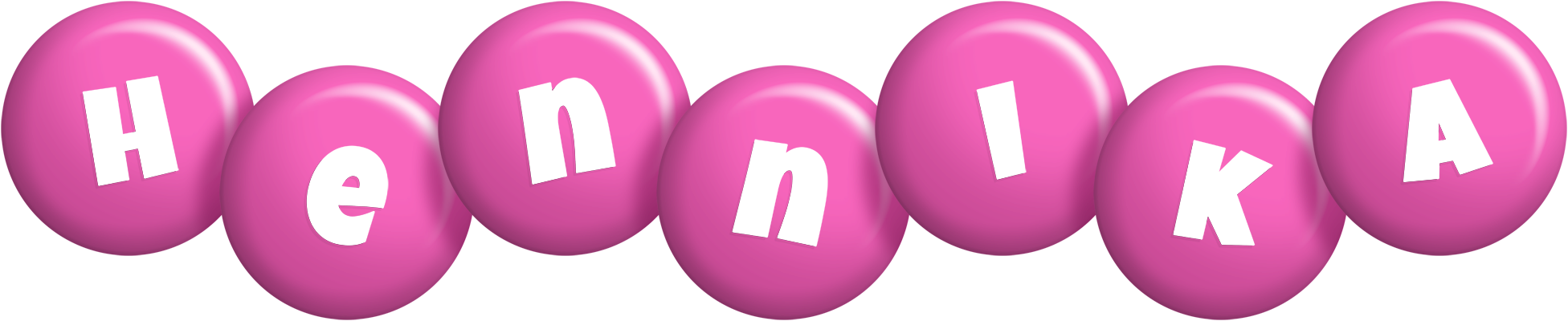 Hennika candy-pink logo