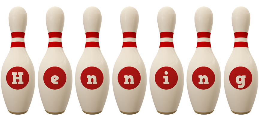 Henning bowling-pin logo