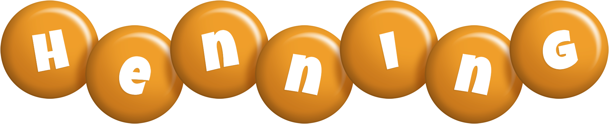 Henning candy-orange logo