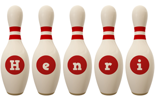 Henri bowling-pin logo