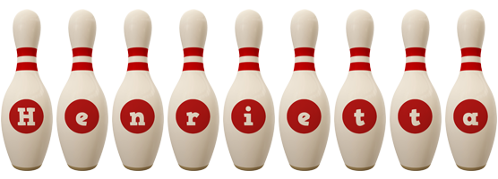 Henrietta bowling-pin logo