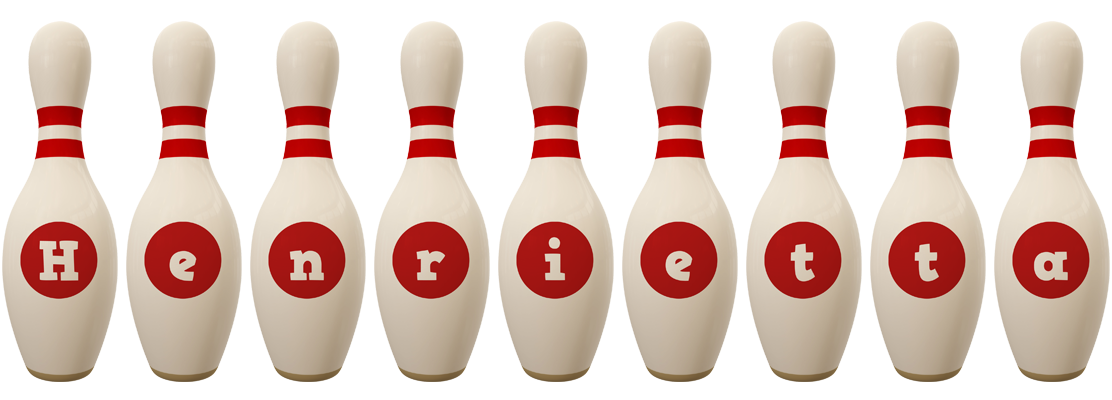 Henrietta bowling-pin logo