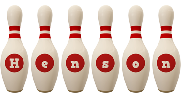 Henson bowling-pin logo