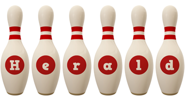 Herald bowling-pin logo