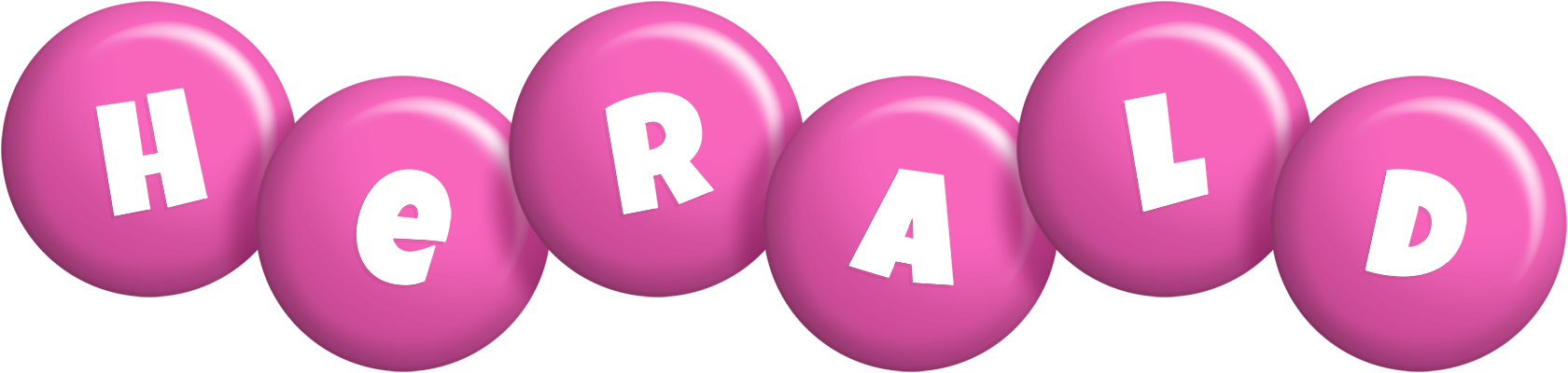 Herald candy-pink logo