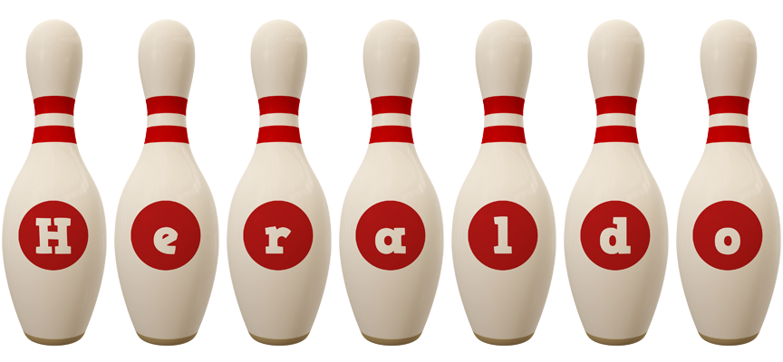Heraldo bowling-pin logo