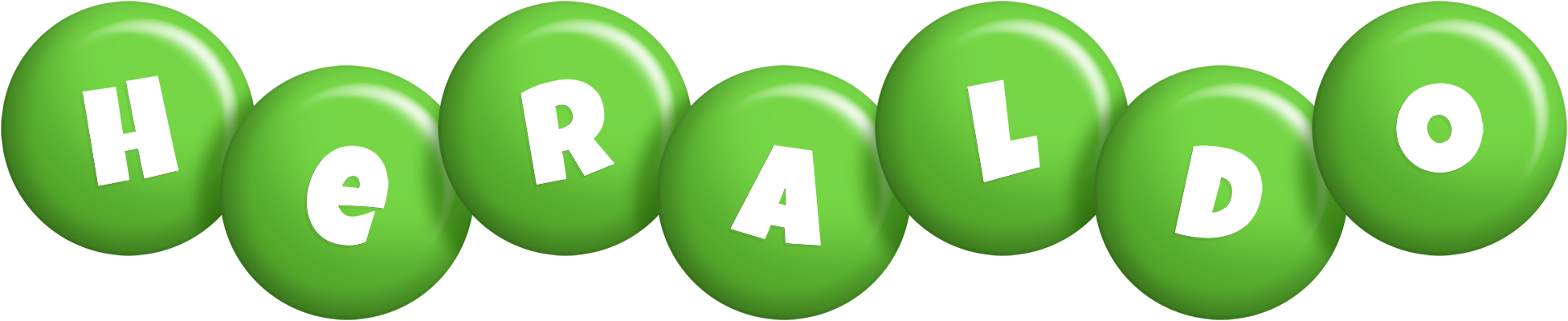 Heraldo candy-green logo