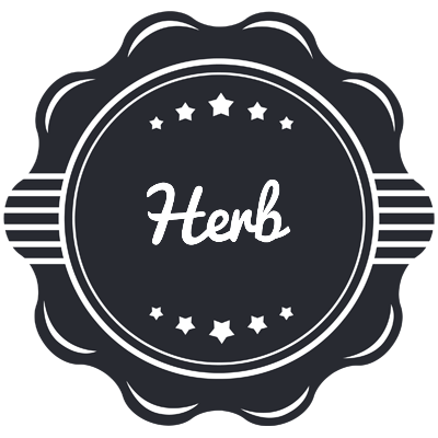 Herb badge logo