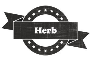 Herb grunge logo