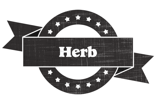 Herb grunge logo
