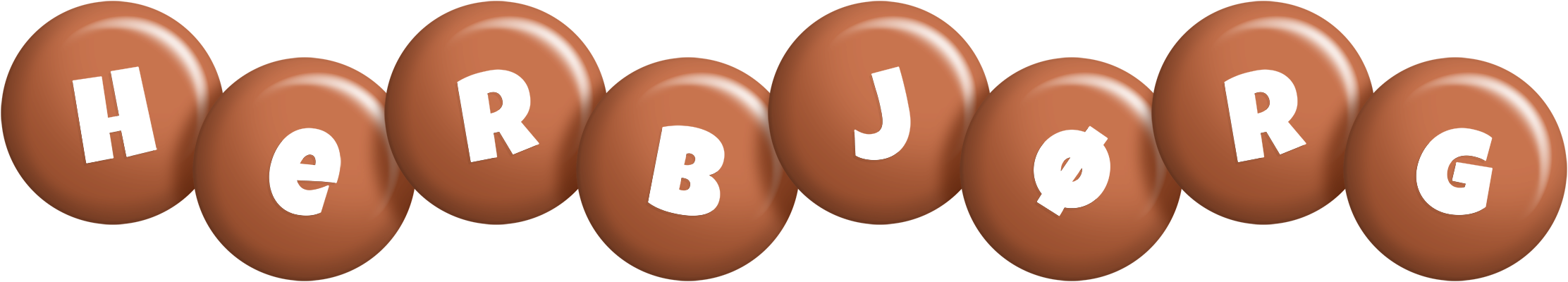Herbjørg candy-brown logo