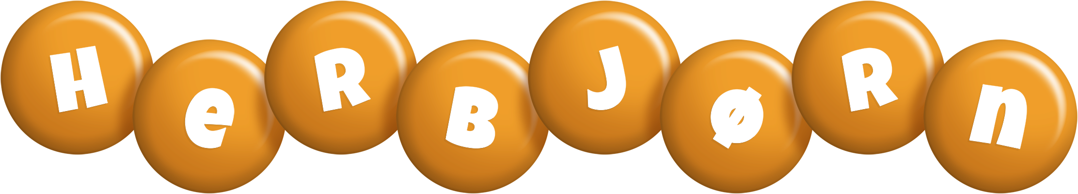 Herbjørn candy-orange logo